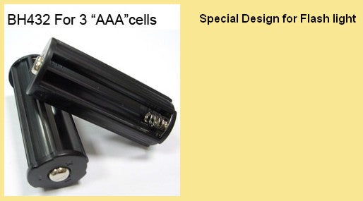 Battery Holder 3x Aaa Round Bh 432