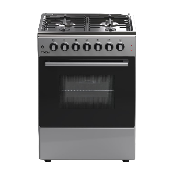 Totai Ts 60Cm 4 Burner Gas Stove With Electric Oven- Stainless Steel