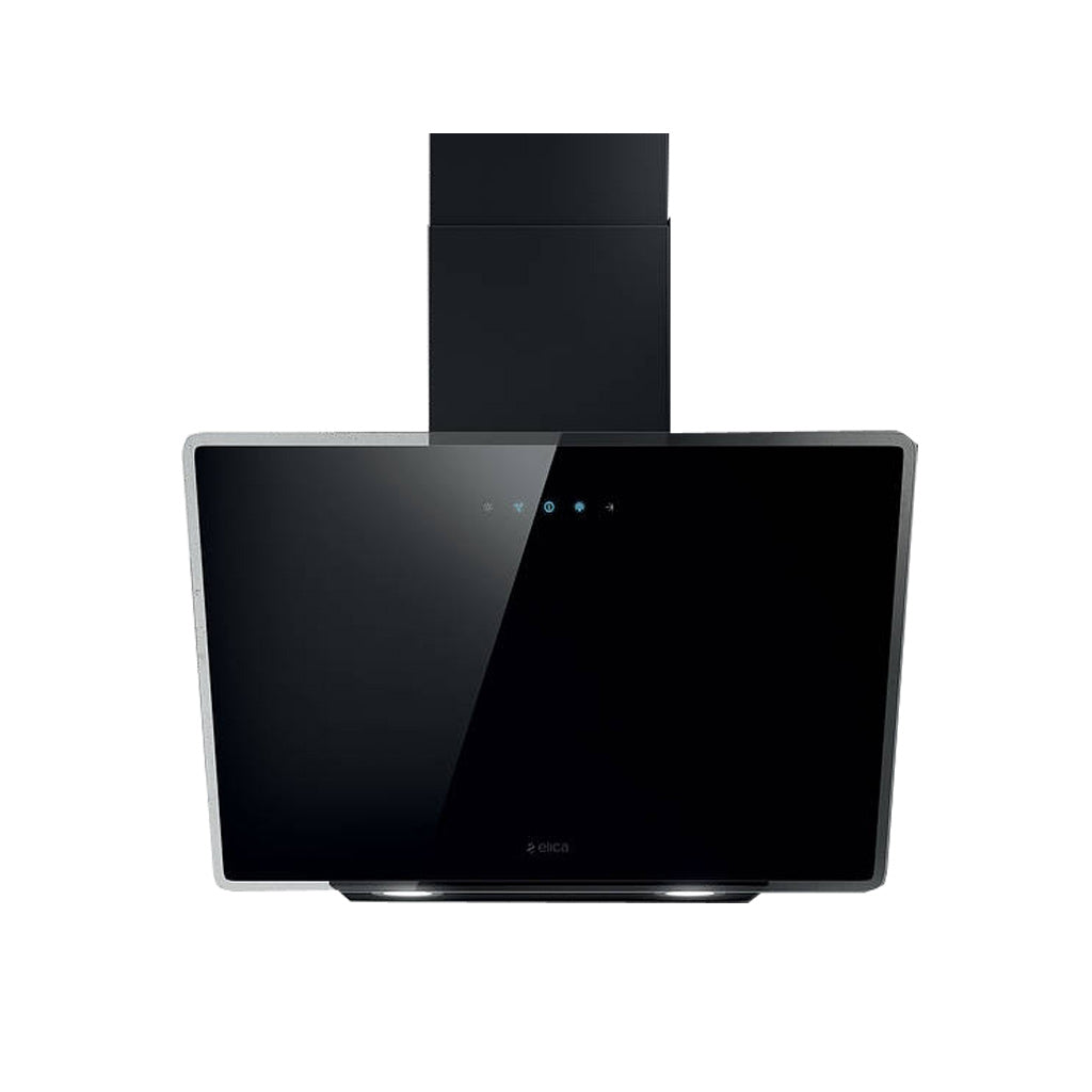 Elica 60Cm Vertical Glass Cooker Hood- Black