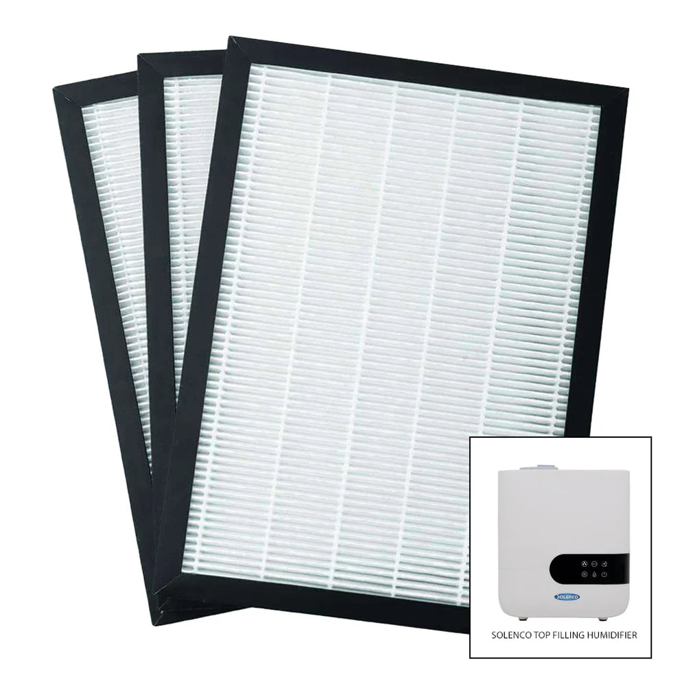 Solenco Top Filling Humidifier- Spare HEPA Filters x3