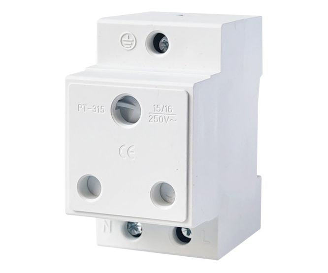 Din Rail Mount Mains Socket 3 P 15 A/16 A 250 Vac Ac30 Pt 315