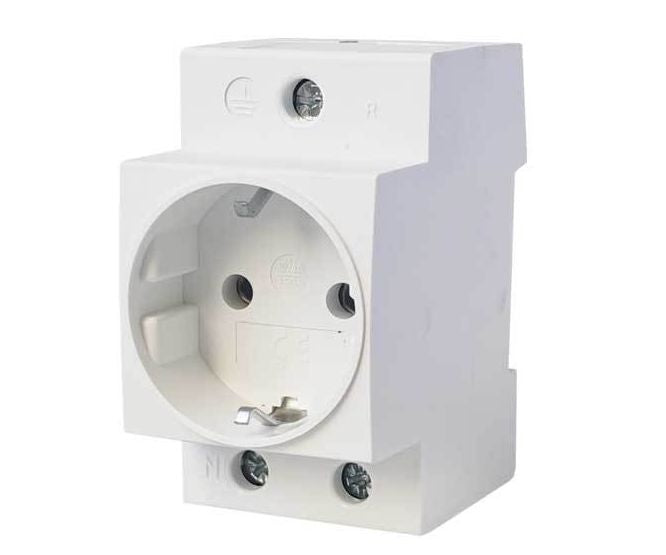Din Rail Mount Mains Socket Eu 2 P 10 A/16 A 250 Vac Ac30 Pt 316