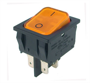 Rocker Switch Dpst Ilum Amber 01835.1114