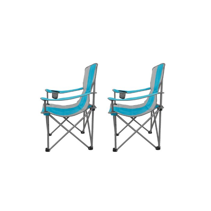 Afritrail Kudu Padded Folding Chair Blue 120kg . 2 Pack