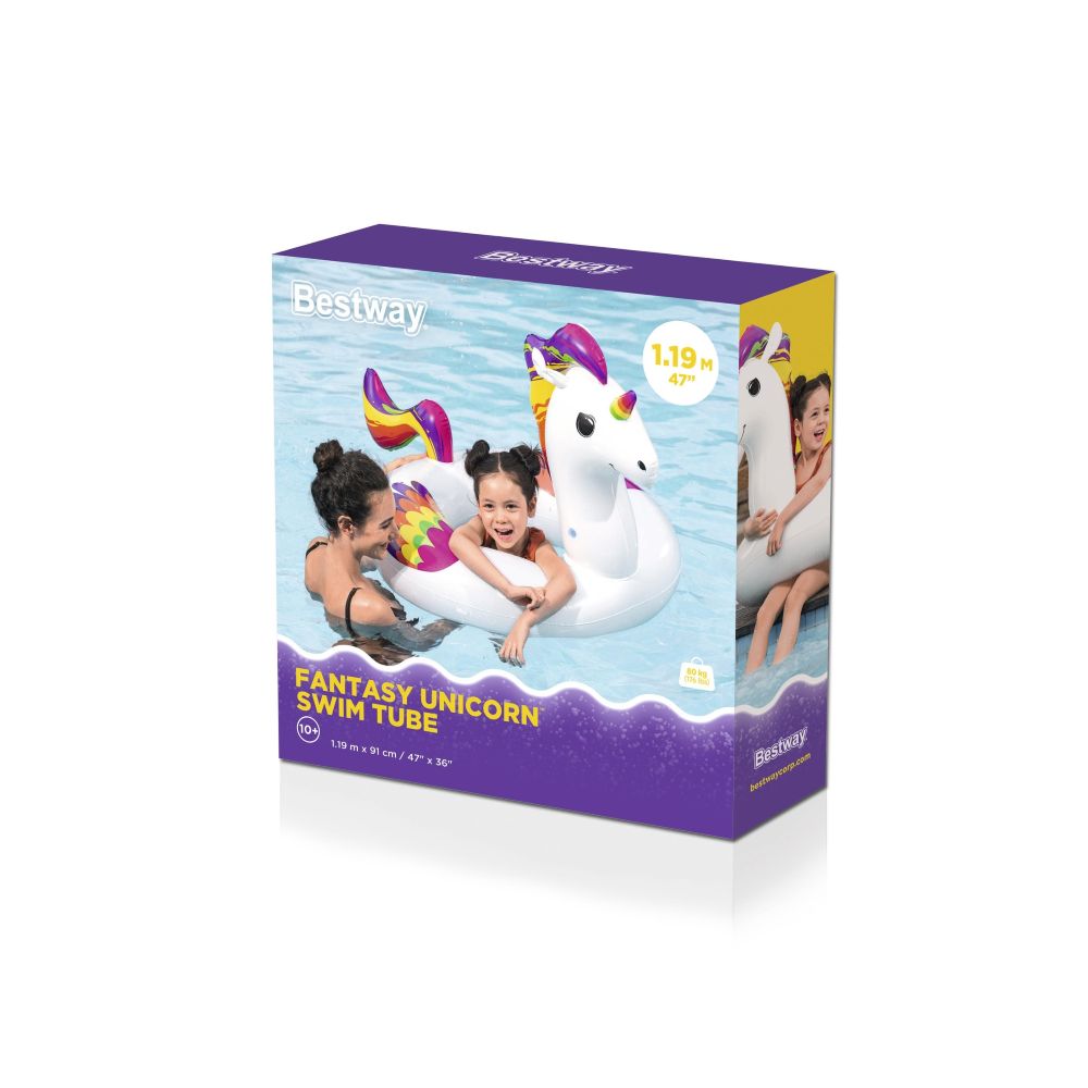 Bestway 119cm X 91cm Fantasy Unicorn Swim Ring