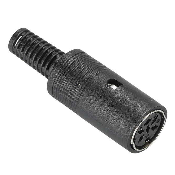 6 P Mini Din Socket W/Sleeve 06 Fsol