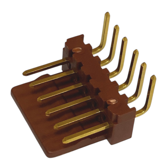 Header Sil R/A 06 W F/L 2.54mm Top Gold 06 Mpr1 Brown