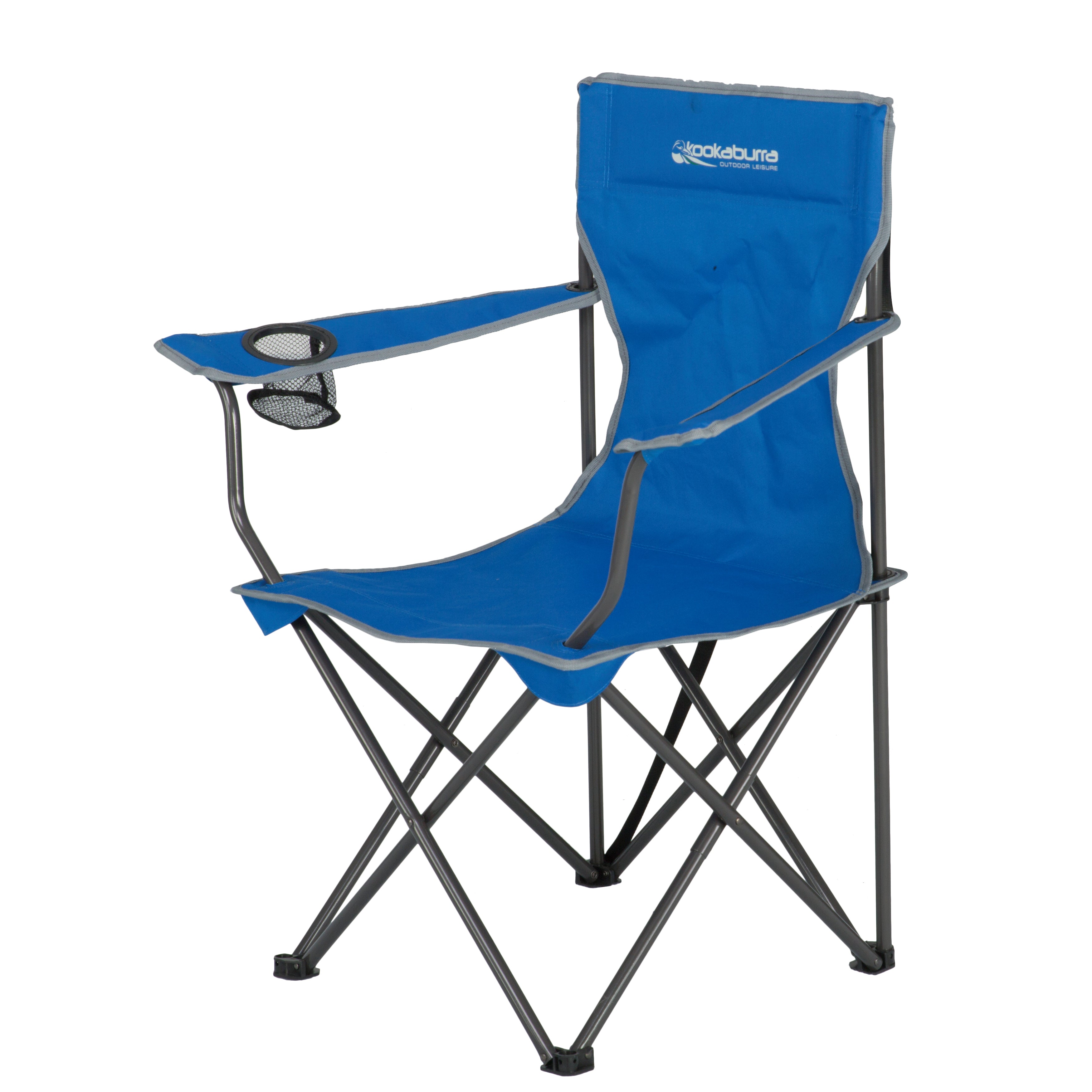 Kookaburra Quad Camp Chair 120kg Blue