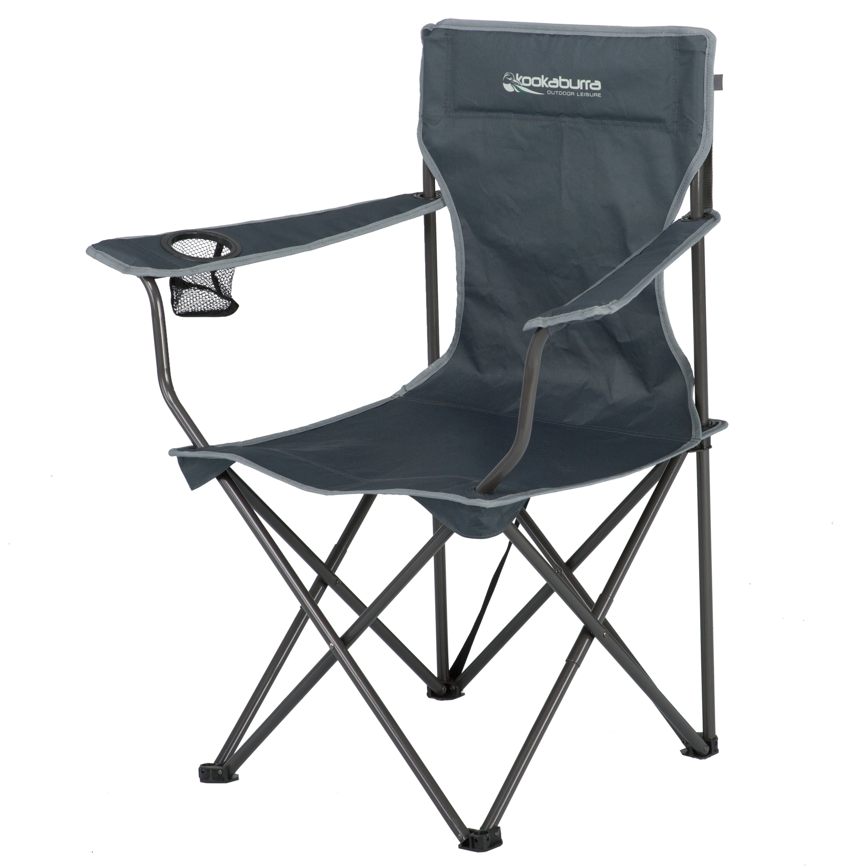 Kookaburra Quad Camp Chair 120kg Grey