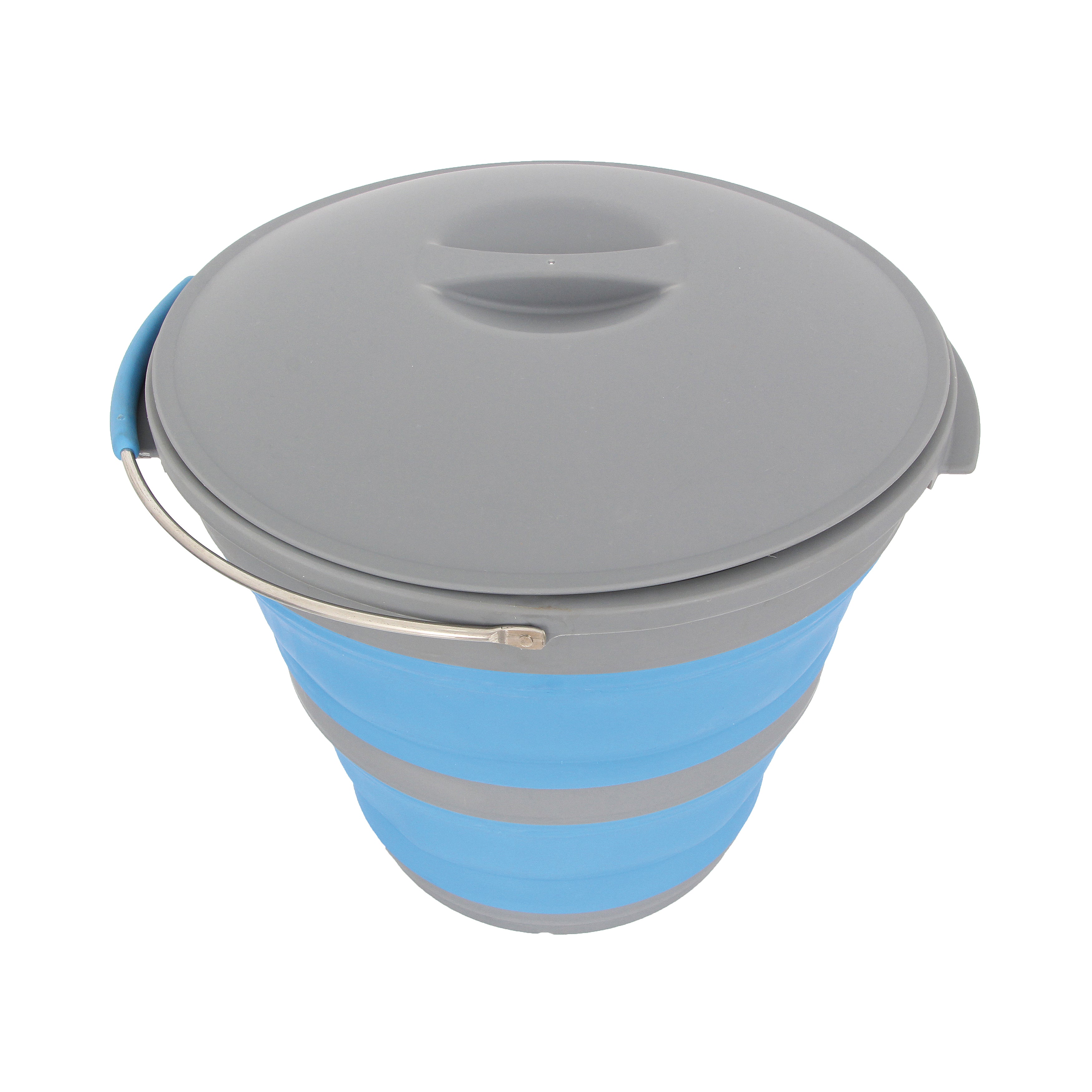 Popup Popup Bucket With Lid 10 L Blue