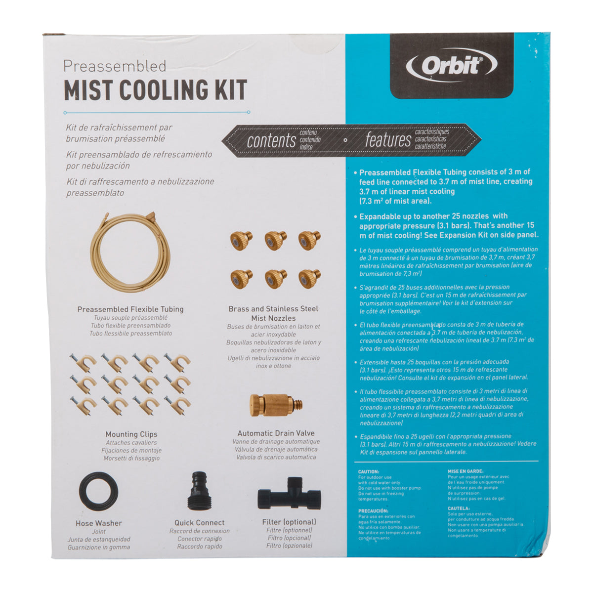 Orbit Mist Cooling Kit Outdoor 3/8 Inch 3.7 M