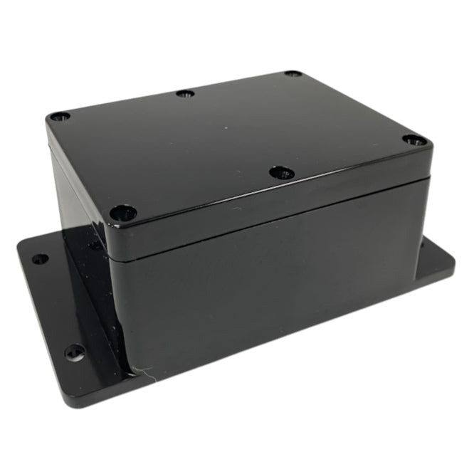 Ip65 Abs Enclosure 120x80x64mm Blk Flanged 11 18 Black