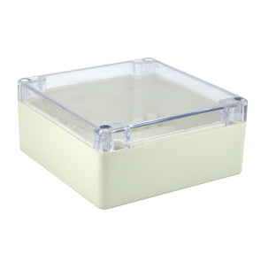 Abs Enclosure Molded White 122x120x55 Clear Lid 11 93 T