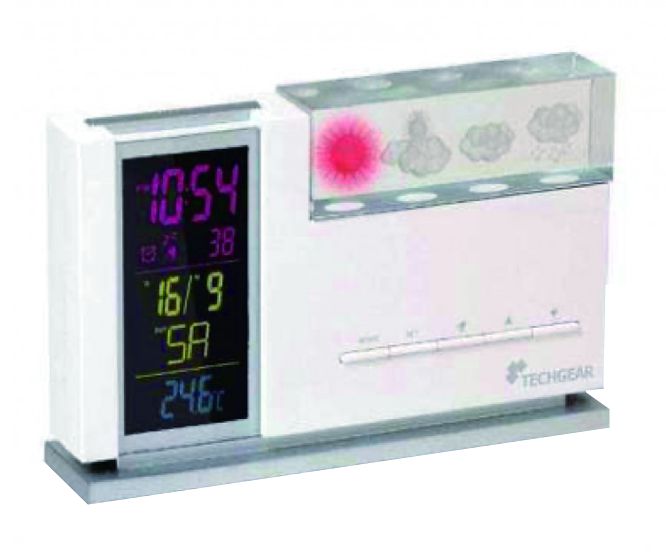 Crystal Alarm Clock And Weather Station 5 V / 3x Aaa Lc101
