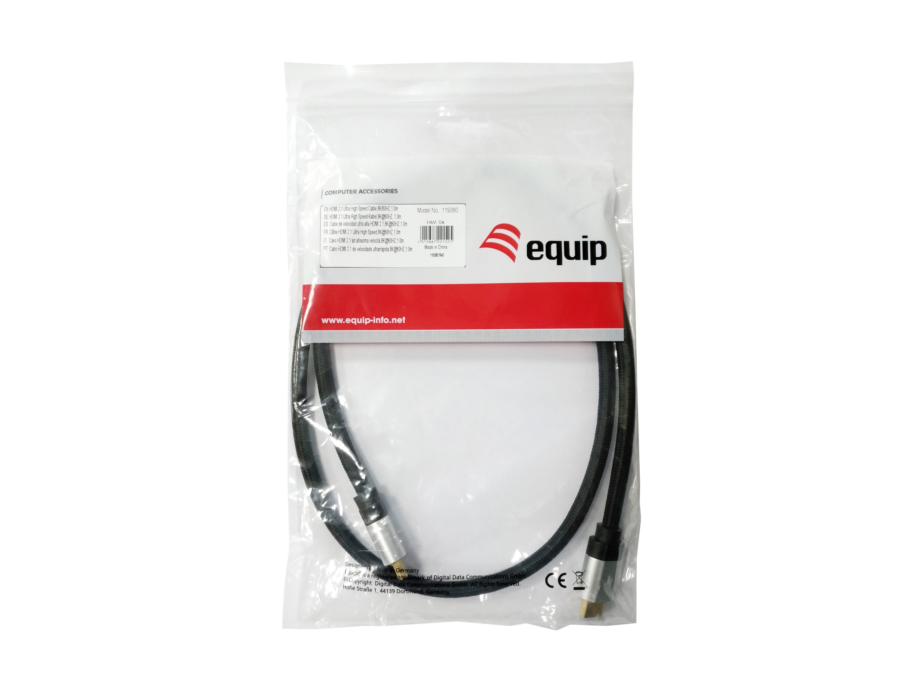 Equip HDMI 2.1 Cable 8K 60Hz 2M High Speed