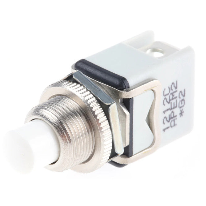 Push Button Switch Mom Spst 2 A 250 V 12mm Cutout 1212 C White