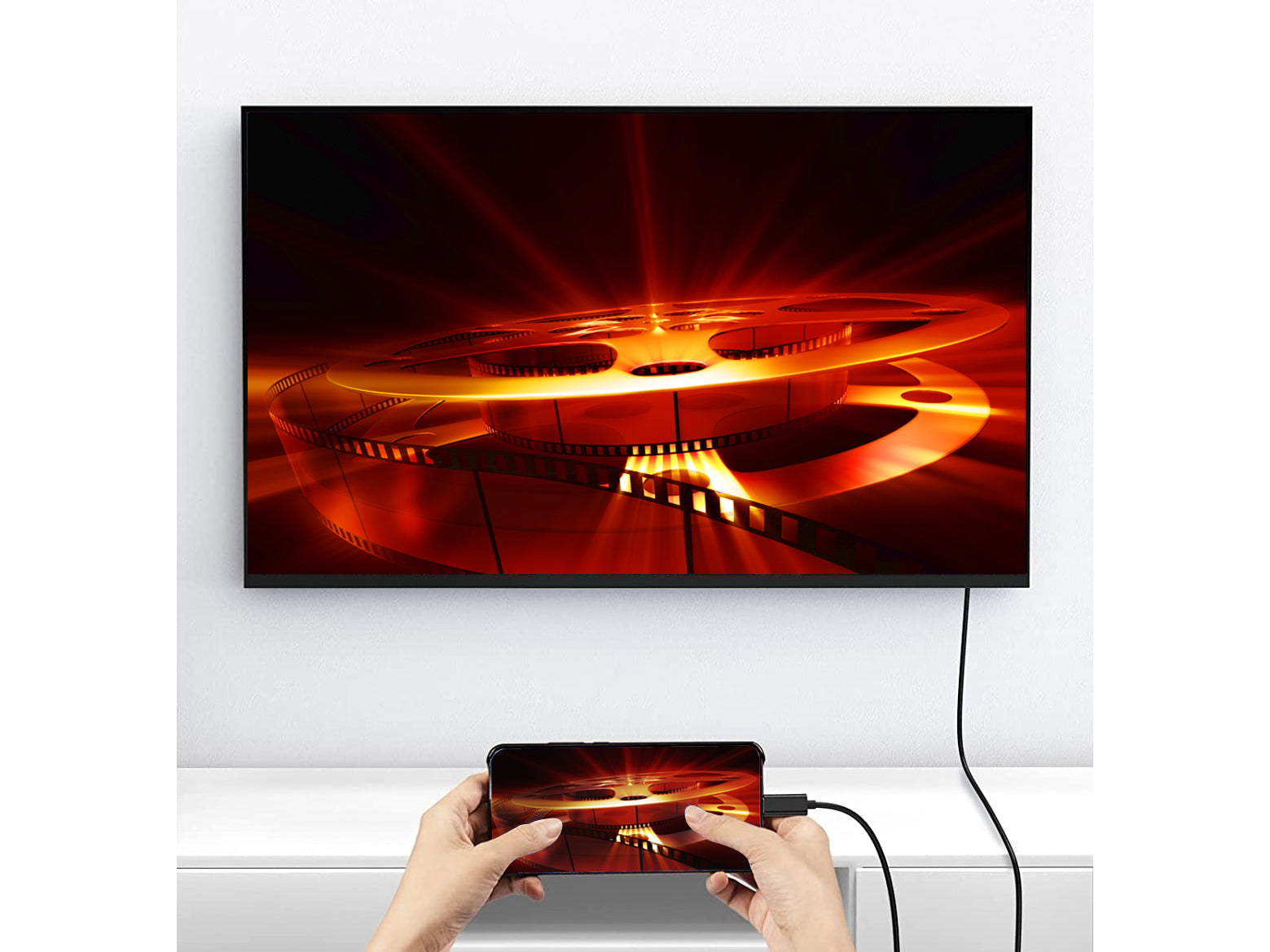 Equip USB-C to HDMI Cable 2M 4K 30Hz Adapter for Monitor Projector