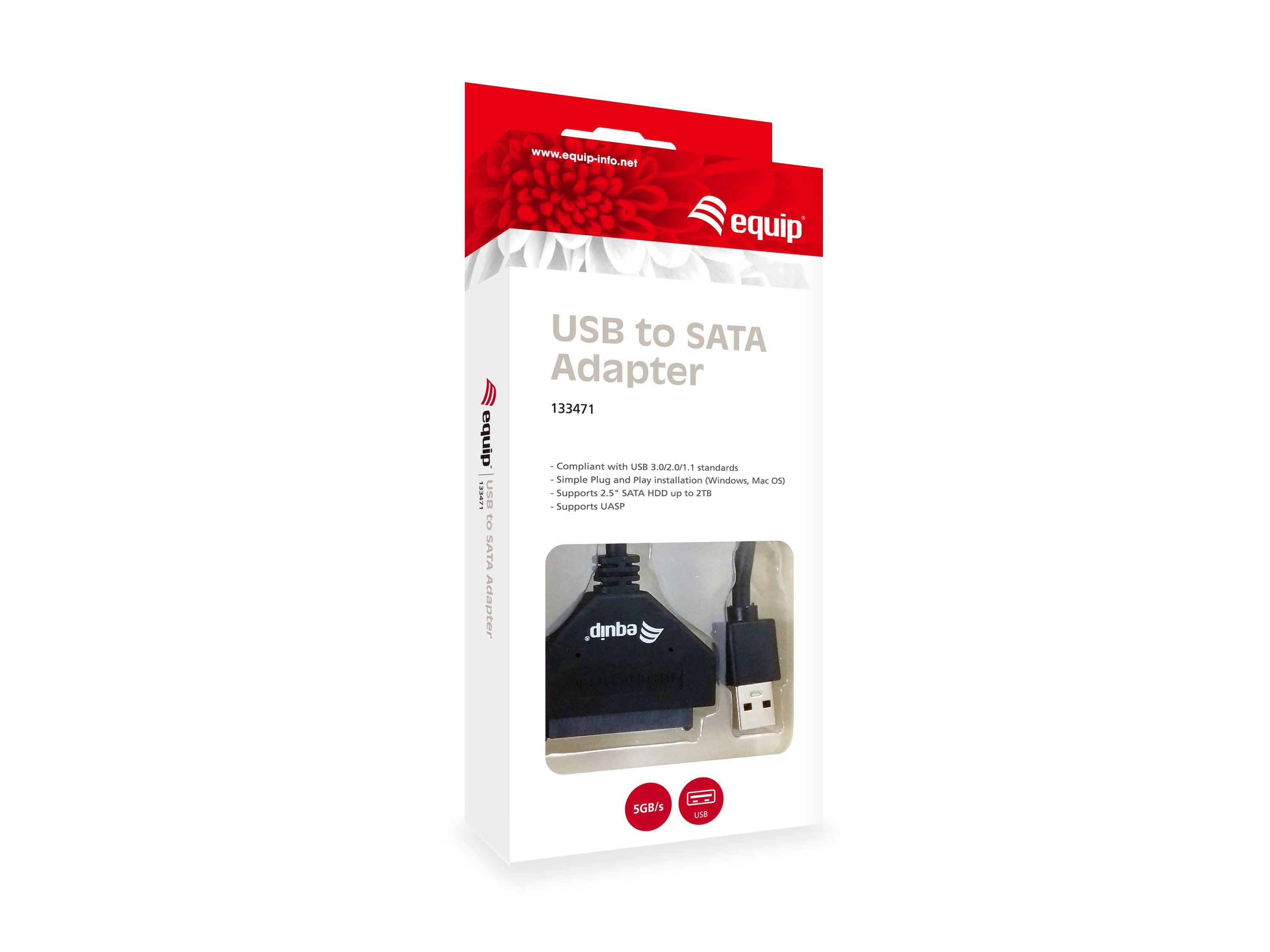 Equip USB 3.0 to SATA Adapter for 2.5" SSD and HDD