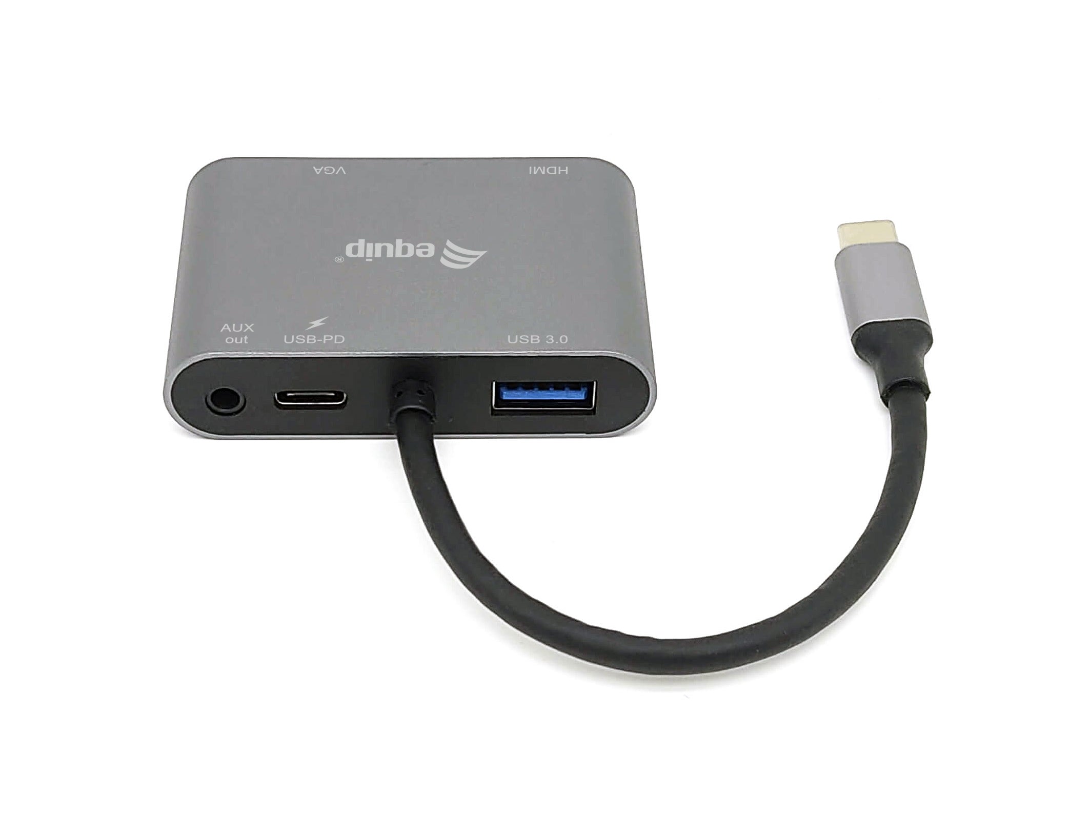 Equip Hub Type-C to VGA HDMI Adapter 5-in-1 4K 100W PD