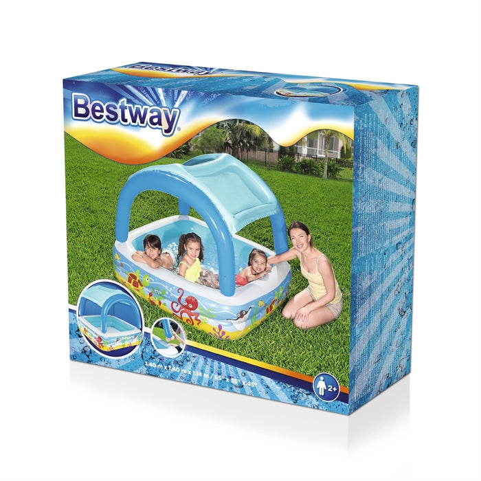 Bestway 1.40m X 1.40m X 1.14m Canopy Play Pool 265 L