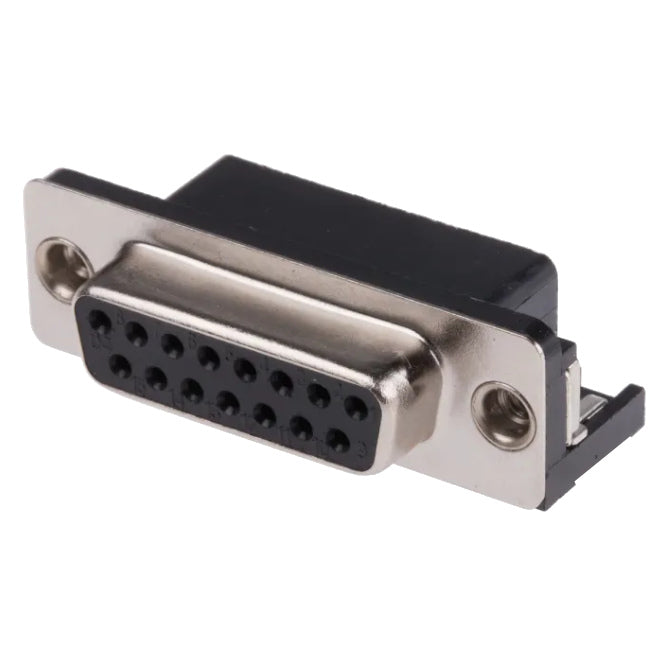 Socket D Sub 15 W Pcb R/A Metal P=2.7mm 7.2mm Footprint 15 Fdr5