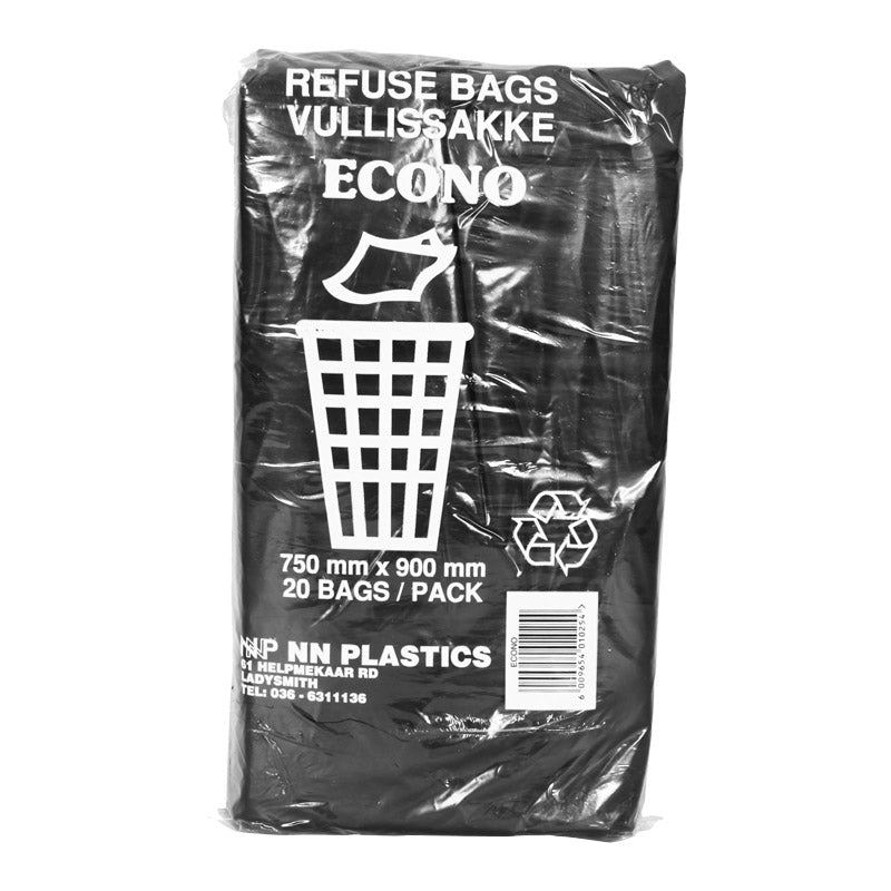 Refuse Bag Black 28 Mic 20 Per Pack