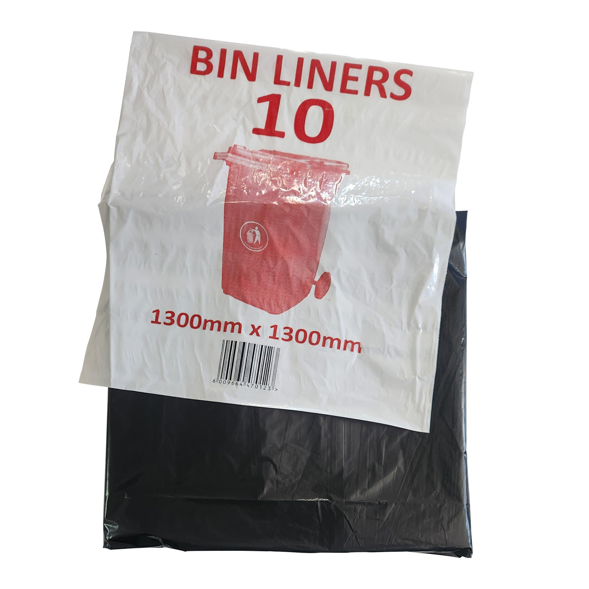 Bin Liner Black 25 Mic Wheelie Bin 10 Per Pack
