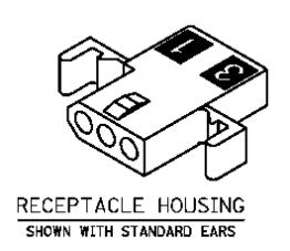 Connector Housing 03 W 3.68mm 1625 03 R / 03 06 1031