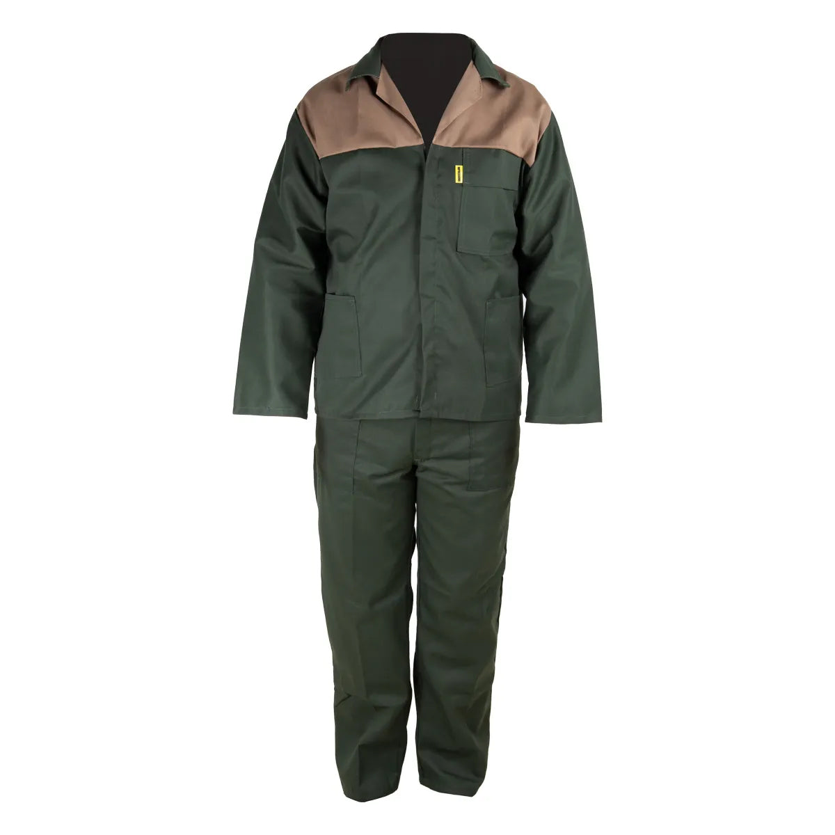 Overall 2 Pce 2 T Khaki/Grn Size 48 Chest 44 Waist