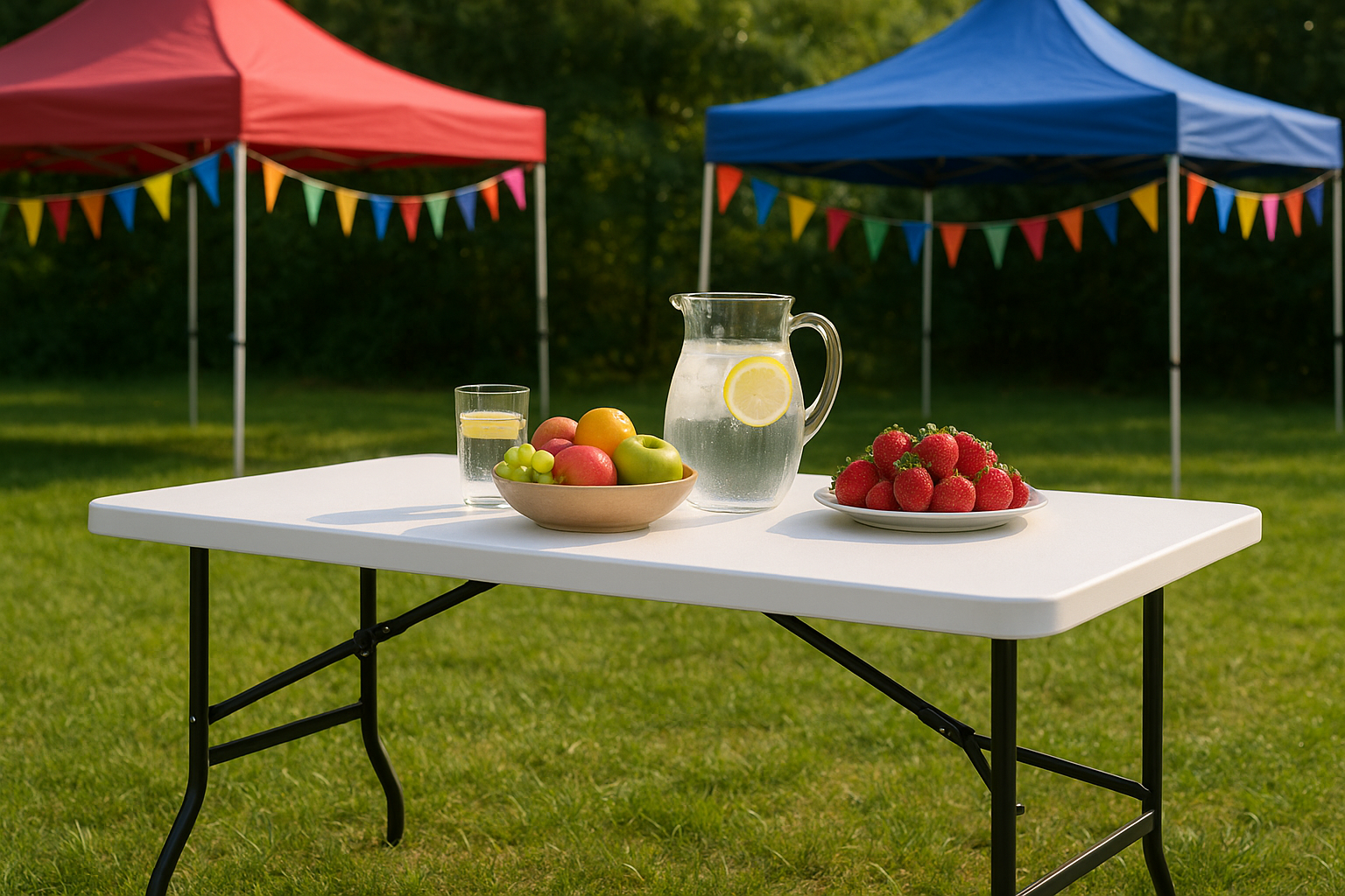 Totai 1.2M Plastic Foldable Table White