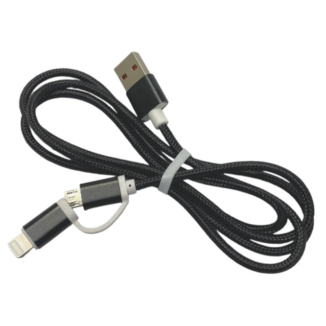 Usb Interface To Micro Usb & Ios 2 M Braided 170385 Braided