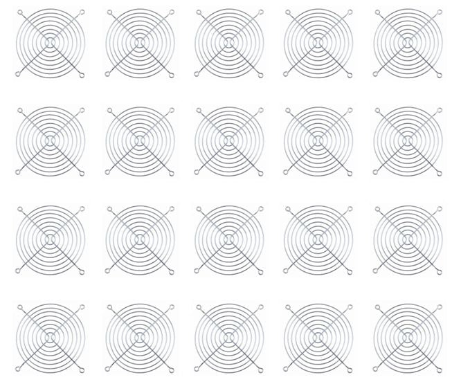 Chrome Metal Finger Guard For 120mm Fan 500/Box 170618