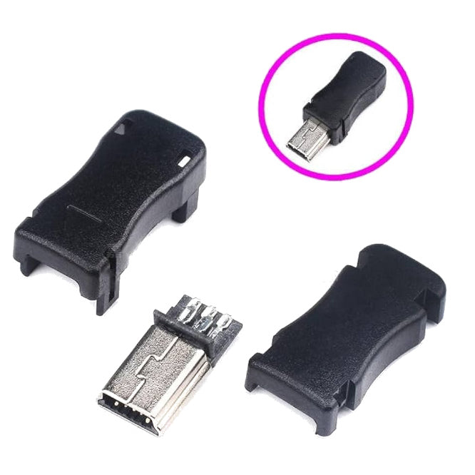 Mini Usb Plug In Black Housing 5 P Rewireable 170820