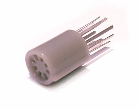 Round Transistor Socket 8 Way Ribbed 17 My60