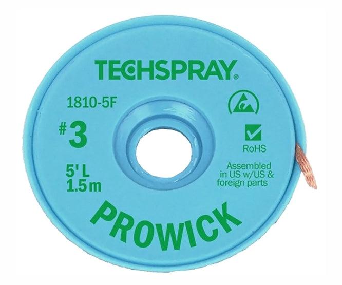 Desoldering Wick / Tape #3 W=1.9mm Green (No Clean) 1.5m/Roll 1810 5 F #3 (1.5 M/R) - Livestainable.co.za