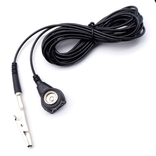 Earthing Lead / Cable Black L=2.4m Snap=10mm 181463