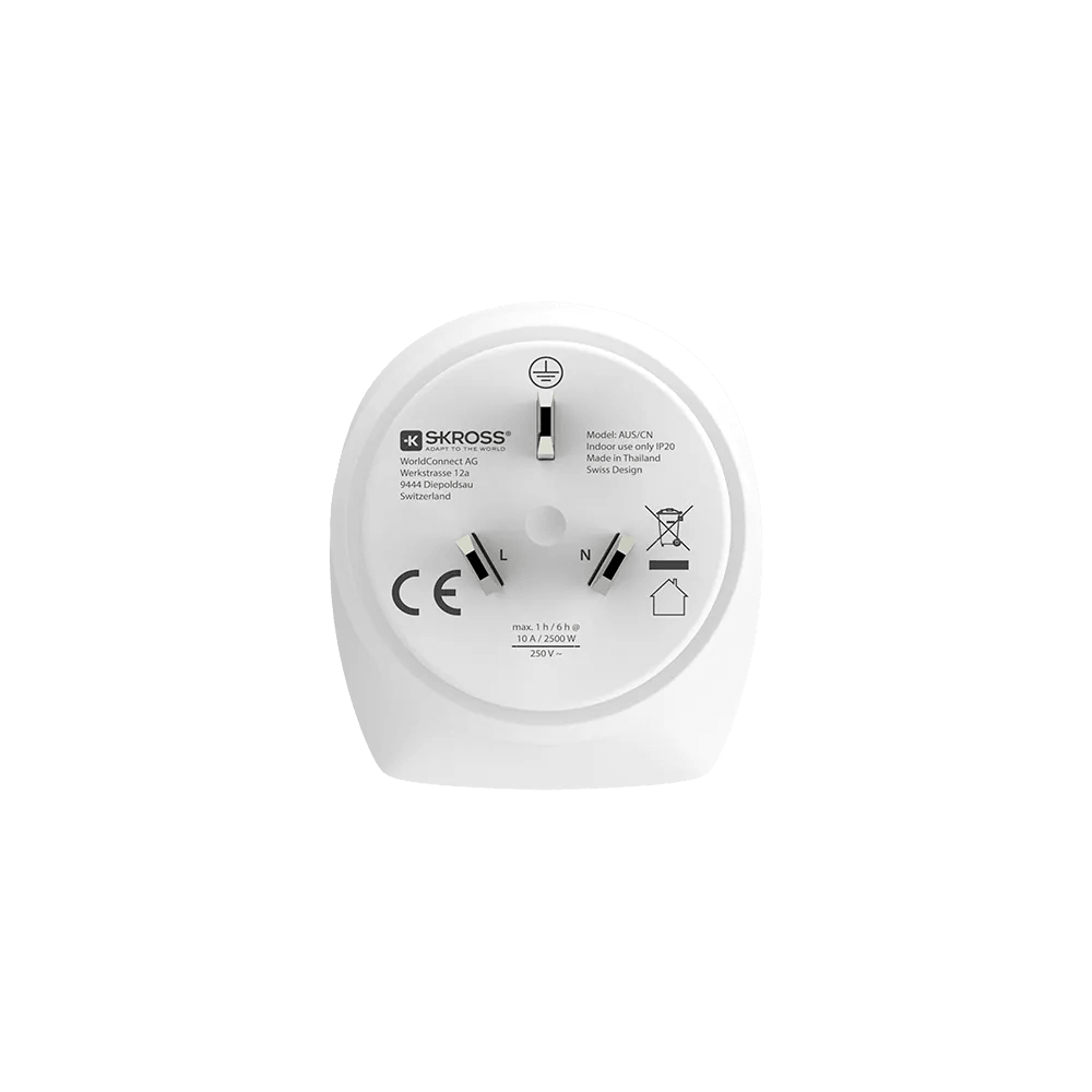 SKROSS - EU to Australia + China Travel Adapter - Livestainable.co.za