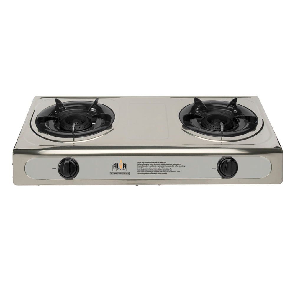 2 Burner Stainless Steel Gas Stove