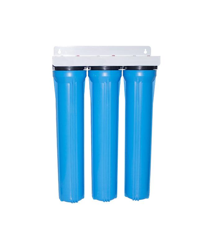 3 Stage Standard Water Filter With 20 Inch Cartridges (On Bracket) - Livestainable.co.za