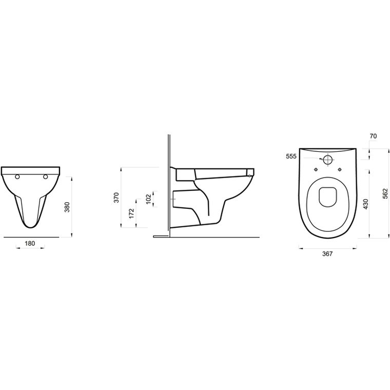 Lecico Atlas Cosmo Wh Top Entry Pan No Seat (Bolt Holes 180)