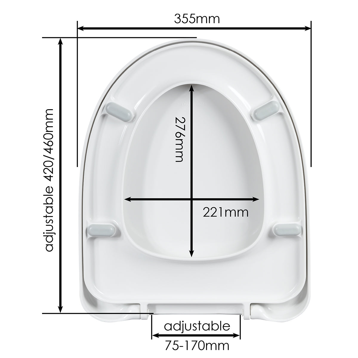 Wirquin Toilet Seat H 1 Soft Close Hng Wht (1.7 Kg)