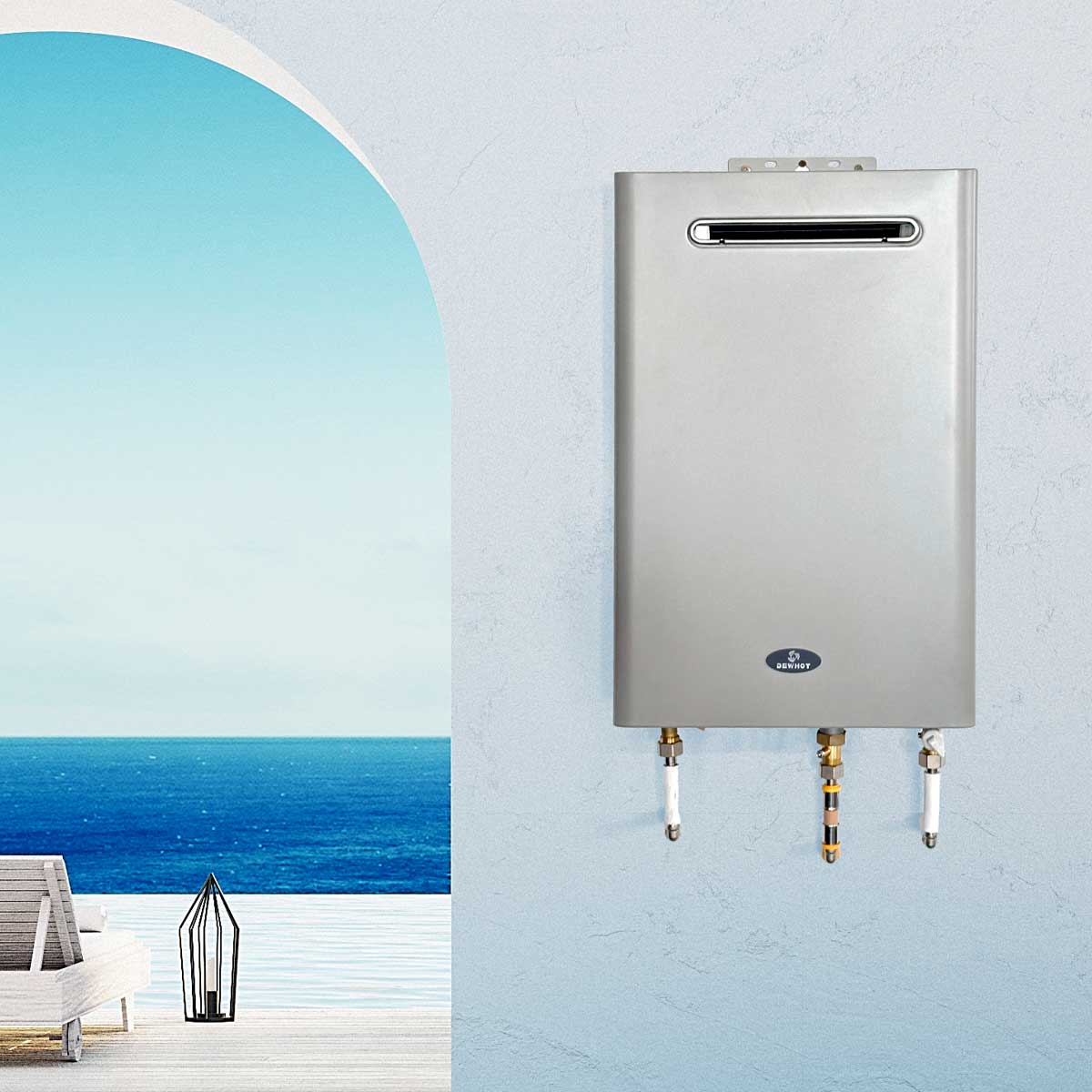 Dewhot 20 L Gas Geyser <Span>Outdoor Fan Forced</Span>