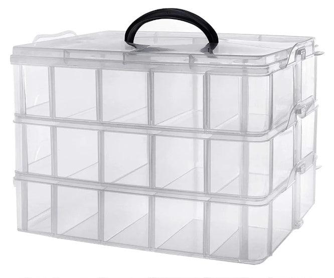 60 Conpartment Clear White Plastic Storage Bin 25x17x18mm 220639 - Livestainable.co.za