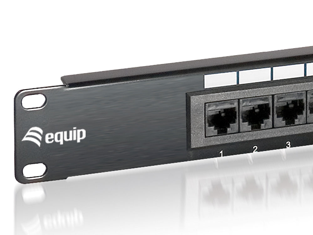 Equip 16-Port Cat5E Utp Patch Panel 1U Black 19" Network Distribution