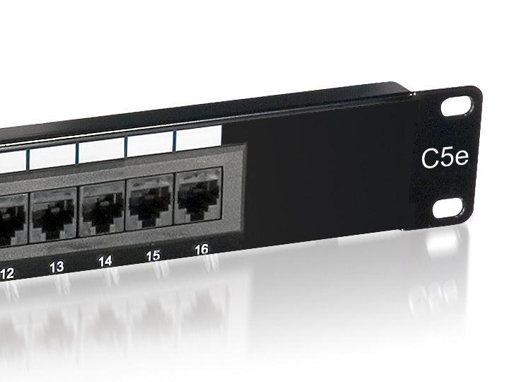 Equip 16-Port Cat5E Utp Patch Panel 1U Black 19" Network Distribution