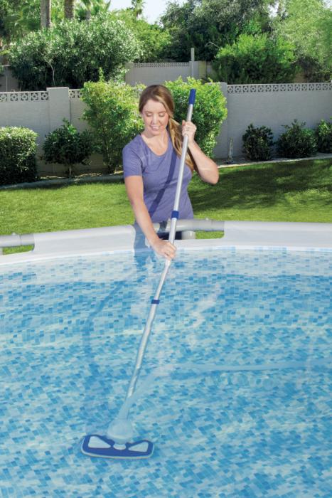 Bestway Deluxe Maintenance Kit 279cm (Contents:1 Aluminium Pole, 1 Mesh Netting, 1 Skimmer, 1pc 7.5 Metre Hose, 1 Surface Skimmer,1 Adaptor. The Minimum Flow Rate Of Pump Is 3,028 L/H (800 Gal./H), Compatible With All Pools Except Steel Wall Pools)