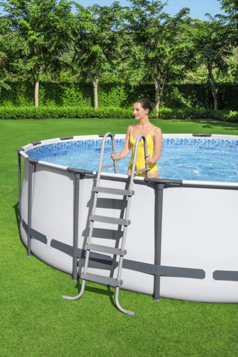 Bestway 4,57m X 1,22m Steel Pro Max Frame Pool Set Grey 16,015 L
