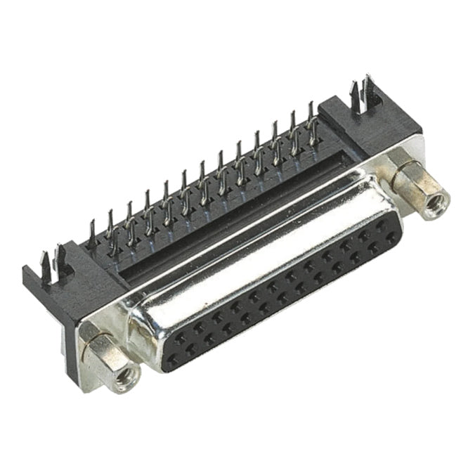 Socket D Sub 25 W Pcb R/A Metal 8.1mm 25 Fdr3