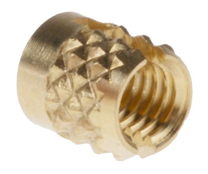 Brass Threaded Insert M3x4mm Depth=4.78mm 100pcs/Bag 278 534 - Livestainable.co.za