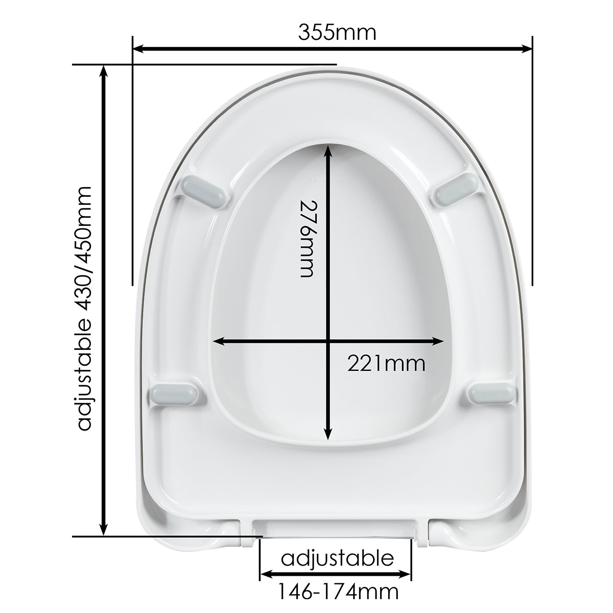 Wirquin Toilet Seat H 1 S/S Hng Wht (1.7 Kg)